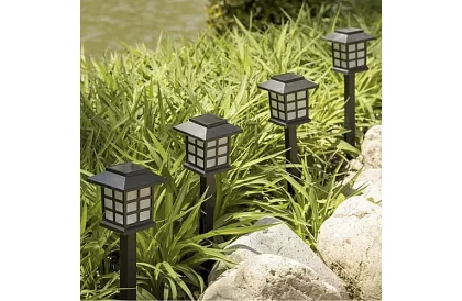 Lămpi de grădină solare – felinare 6 bucăți în set