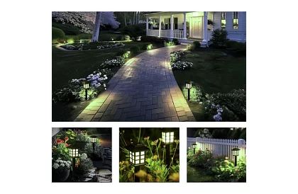 Lămpi de grădină solare – felinare 6 bucăți în set