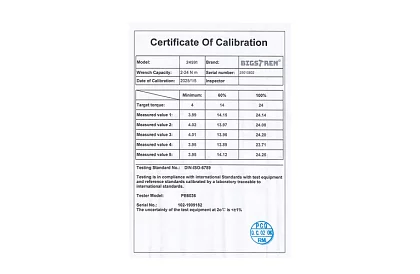 Cheie cu moment 1/4 cu blocare - 2-24 Nm în carcasă