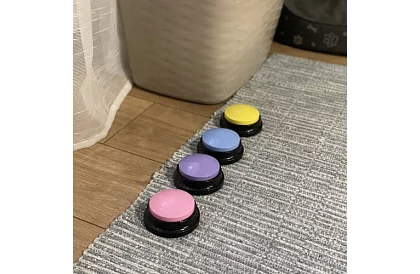 Butonuri de înregistrare vorbitoare pentru câine – antrenament de comunicare acasă