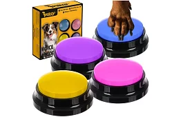 Butonuri de înregistrare vorbitoare pentru câine – antrenament de comunicare acasă