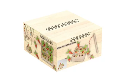 Joc educativ din lemn 2în1 – grădină magnetică