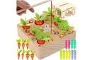 Joc educativ din lemn 2în1 – grădină magnetică
