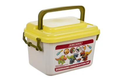 Set de construcție cu șuruburi – dinozauri 4 în 1