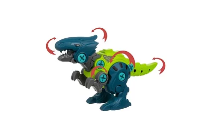 Set de construcție cu șuruburi – dinozauri 4 în 1