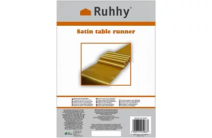 Culoar de satin auriu – șerpa pentru masă 900 × 36 cm