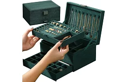 Cutie elegantă din catifea – verde