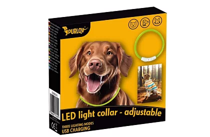 Colier LED luminos cu încărcare USB și lungime ajustabilă