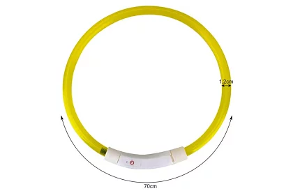 Colier LED luminos cu încărcare USB și lungime ajustabilă