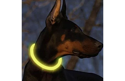 Colier LED luminos cu încărcare USB și lungime ajustabilă