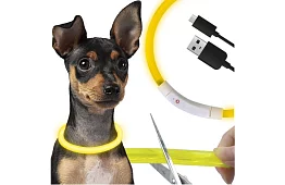 Colier LED luminos cu încărcare USB și lungime ajustabilă