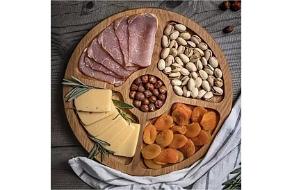 Plată rotativă din bambus – 33 cm