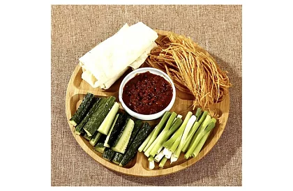 Plată rotativă din bambus – 33 cm