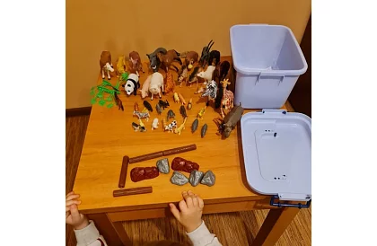 Animale din plastic – 48 de animale în valiză