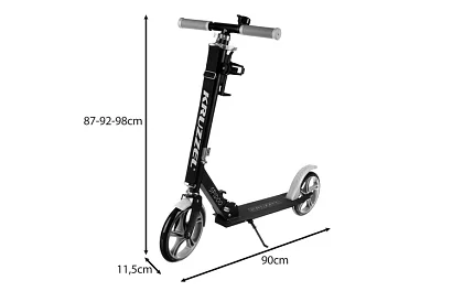 Trottineta pliabilă Spidoo pentru copii - neagră