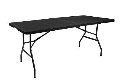 Masă de grădină pliabilă 180 cm – neagră