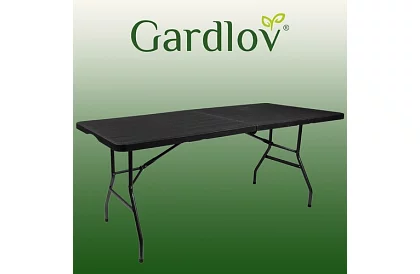 Masă de grădină pliabilă 180 cm – neagră