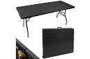 Masă de grădină pliabilă 180 cm – neagră
