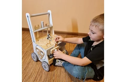 Atelier pentru copii cu unelte din lemn 3 în 1