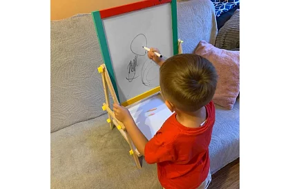 Tablă dublă - magnetică și cu cretă