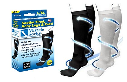 Ciorapi medicinali de compresie - Miracle Socks - 2 perechi