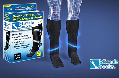 Ciorapi medicinali de compresie - Miracle Socks - 2 perechi