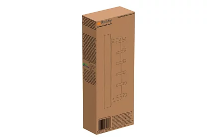 Raft magnetic de perete cu cârlige – 6 cârlige