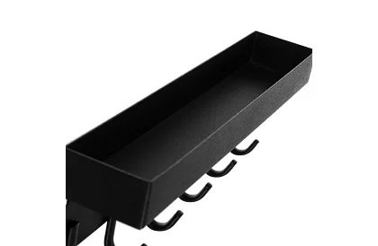 Raft magnetic de perete cu cârlige – 6 cârlige