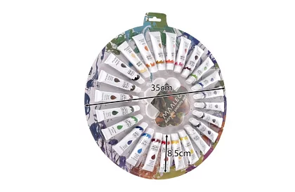 Set de vopsele acrilice – 24 x 12 ml + paletă