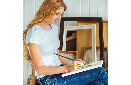 Set de vopsele acrilice – 24 x 12 ml + paletă