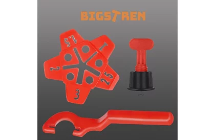 Sistem de nivelare pentru plăci - 100 de cleme + 50 de stele + 2 chei