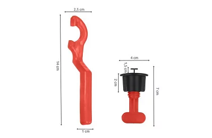 Sistem de egalizare pentru plăci - 50 de cleme + cheie