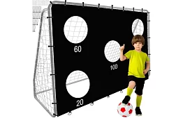Poarta de fotbal 170 x 240 cm + țintă pentru goluri precise