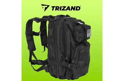 Rucsac militar negru de 26 litri