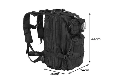 Rucsac militar negru de 26 litri