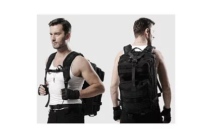 Rucsac militar negru de 26 litri