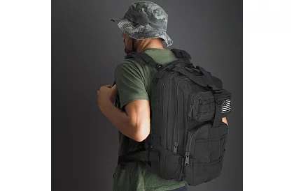 Rucsac militar negru de 26 litri