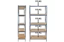 Raft de stocare – 5 rafturi – 220 × 100 × 45 cm