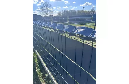 Bandă de umbrire pentru gard antracit panou 450 g/m2 - 4,75 cm × 35 m