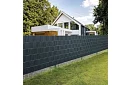 Bandă de umbrire pentru gard antracit - panou 700 g/m2 - 19 cm × 26 m