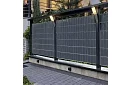 Bandă de umbrire pentru gard antracit - panou 700 g/m2 - 19 cm × 26 m