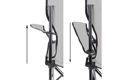 Scaun de pescuit pliabil – scaun de camping gri