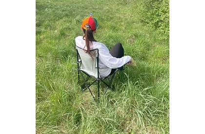 Scaun de pescuit pliabil – scaun de camping gri