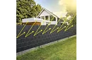 Bandă de umbrire pentru gard antracit – panou 450 g/m2 + cleme