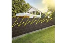 Bandă de umbrire pentru gard maro – panou 450 g/m2 + cleme
