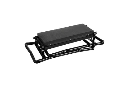 Bancă de grădină pliabilă 3 în 1 – bancă, scaun și organizator cu unelte