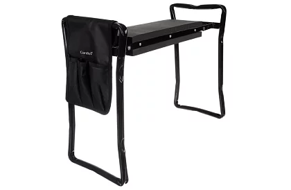 Bancă de grădină pliabilă 3 în 1 – bancă, scaun și organizator cu unelte