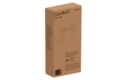 Bancă de grădină pliabilă 3 în 1 – bancă, scaun și organizator cu unelte