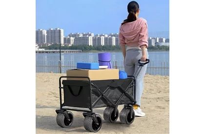 Cărucior pliabil pentru plajă - până la 100kg