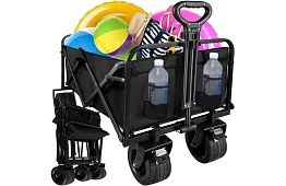 Cărucior pliabil pentru plajă - până la 100kg